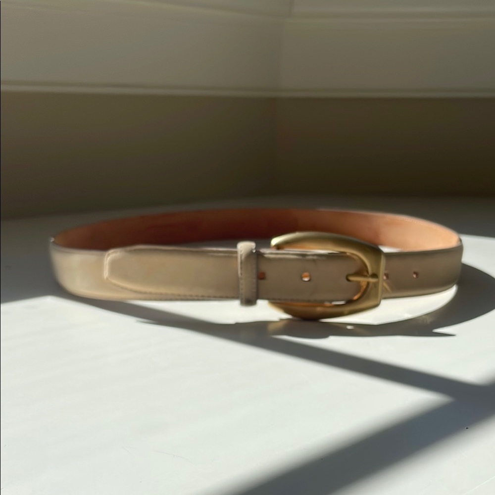 Vintage Tan Suede Leather Belt